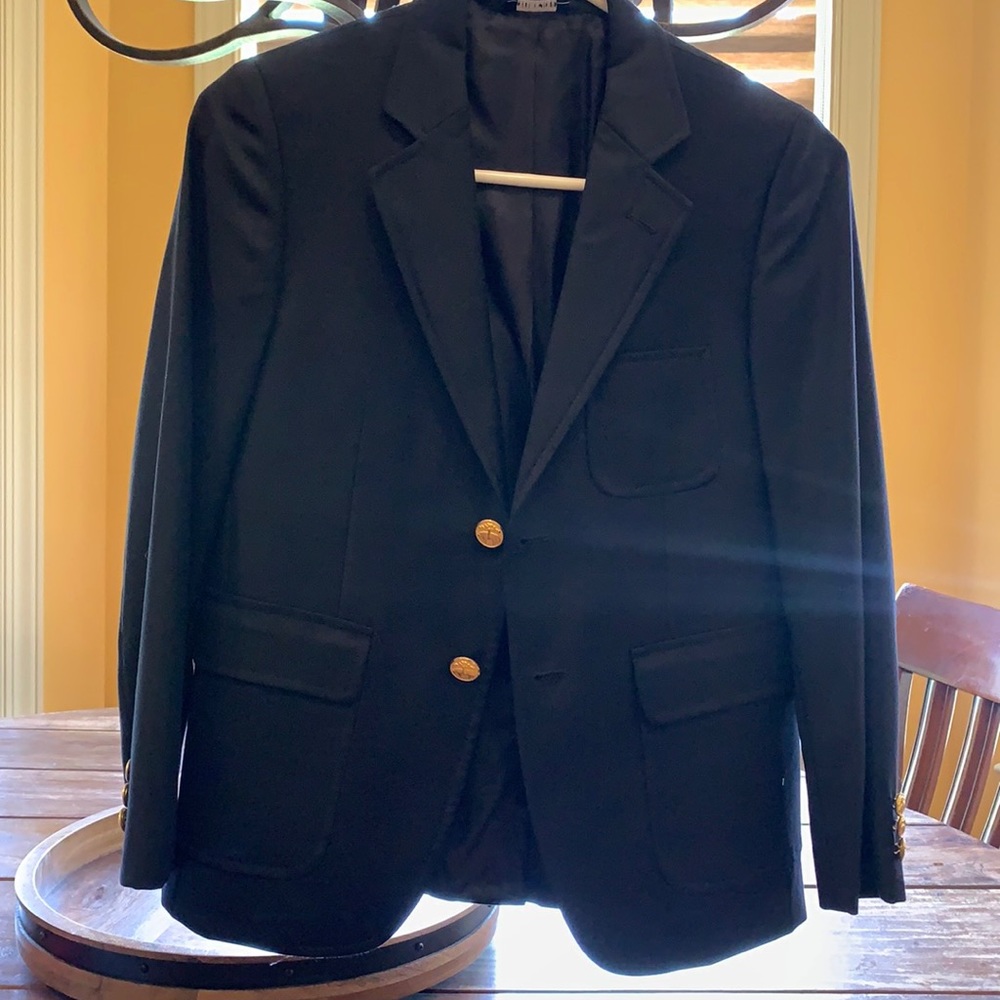 Navy blue brooks brothers boys blazer